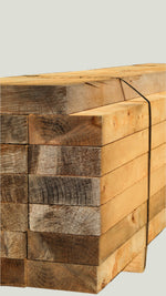 Stack of timber sleepers