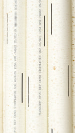 Three white slotted pipes with text