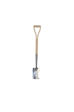 Gardening spade with wooden handle