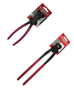 Two pairs of pliers with red handles
