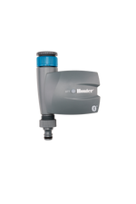 Grey garden tap timer with one hose outlet