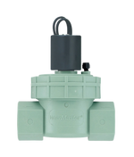 Green valve with a black cap