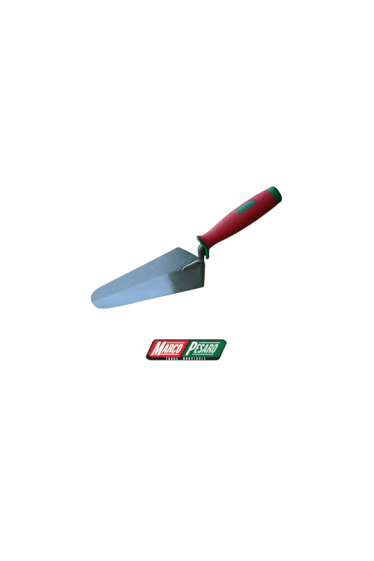 Trowel with red and green handle