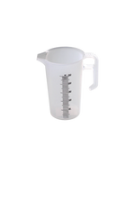 White measuring cup with measurement markings