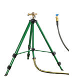 Green tripod with water spray nozzle