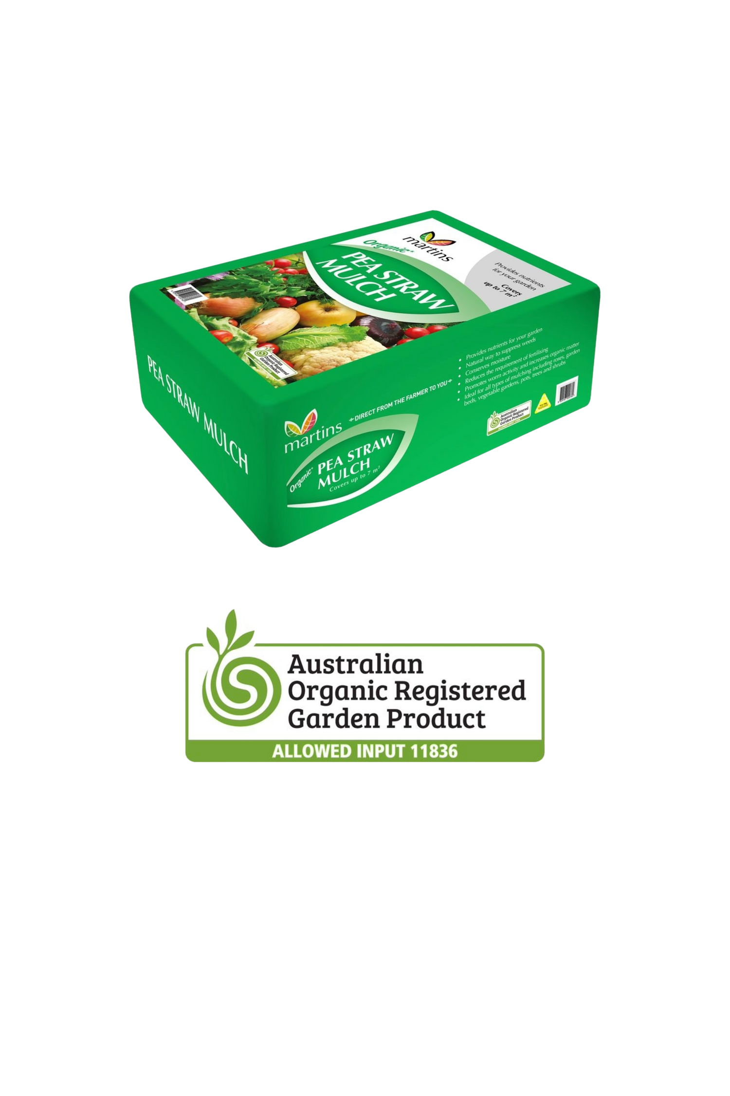 Martin's Pea Straw Mulch 11kg