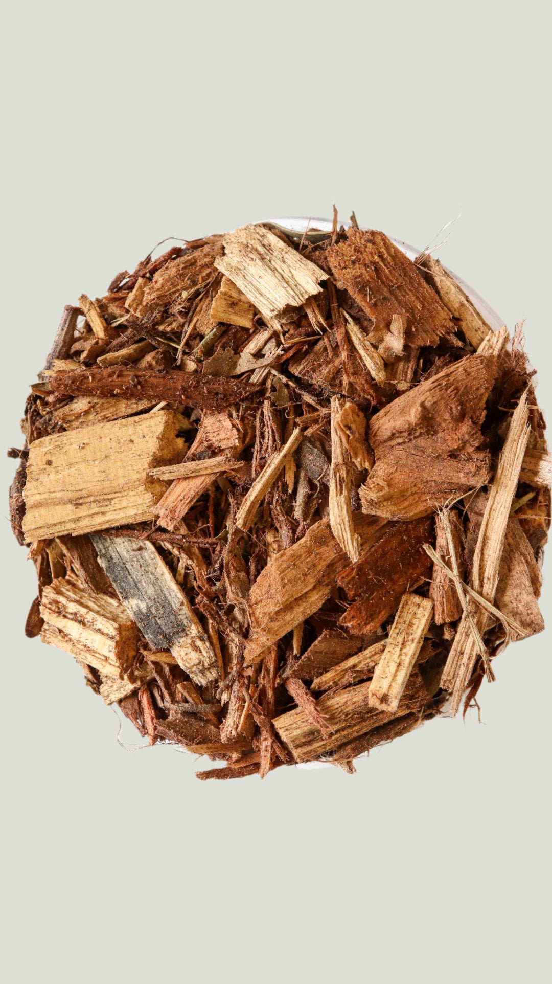 A dish of wood mulch