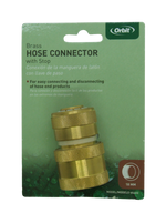 18mm Brass Hose Connector with Flow Stop
