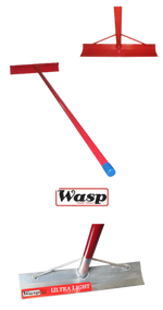 Wasp Concrete Placer Rake - Ultralight Alloy with 500mm blade and 1.5m Handle