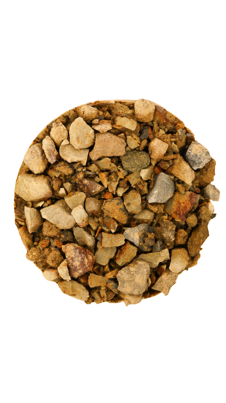 A dish of decorate gravel