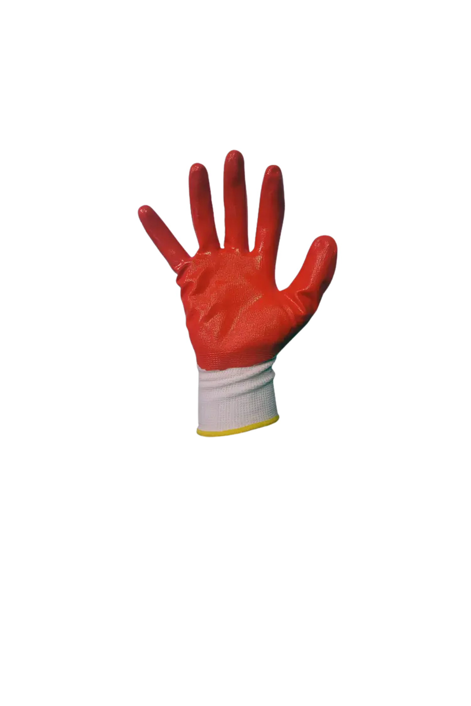 Orange Nitrile Gloves Size 10 White Cuff 5pk