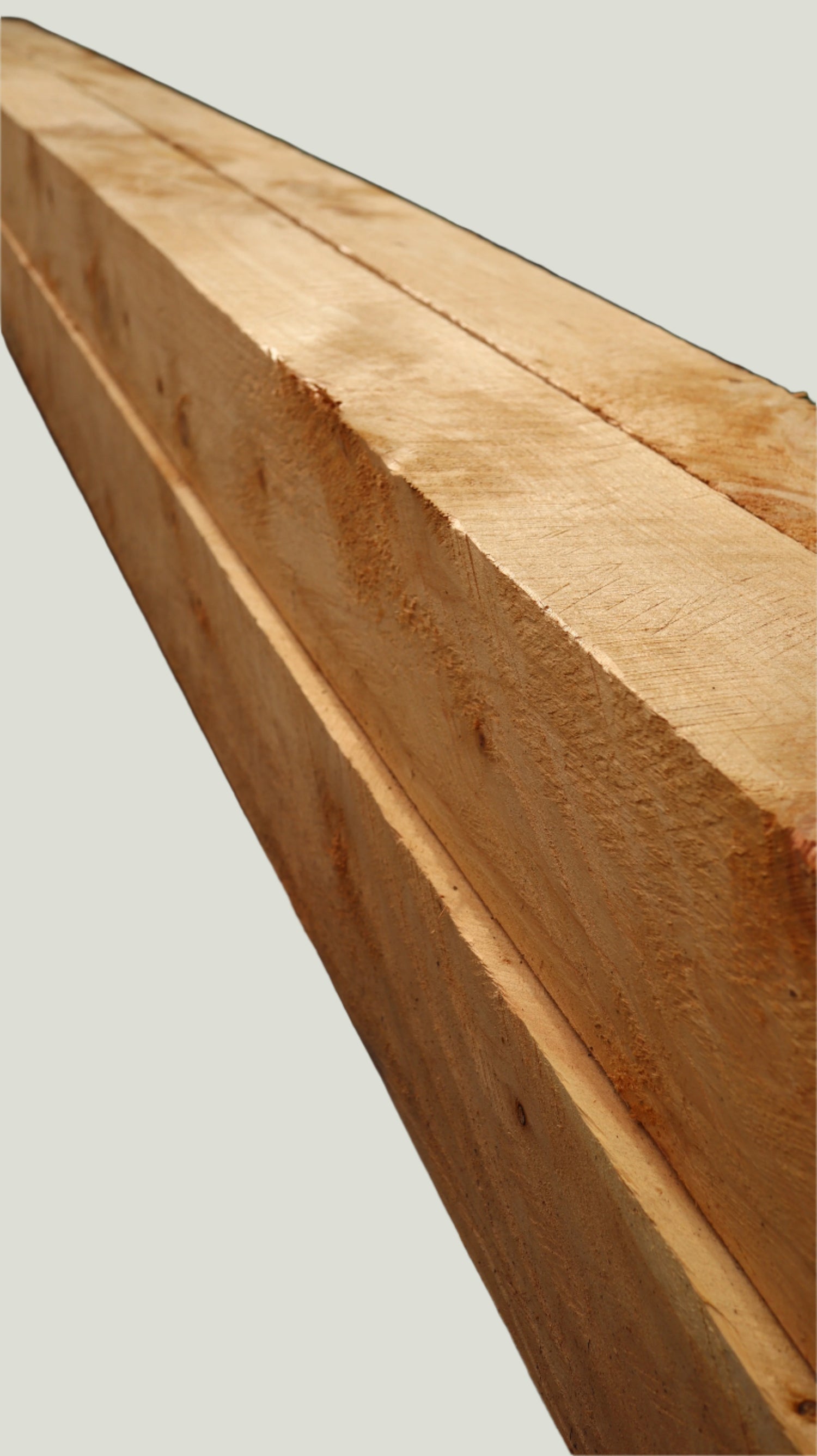 Close up of natural timber posts
