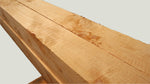 Close up of natural timber beams