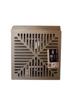 A stack of aluminium pit grates