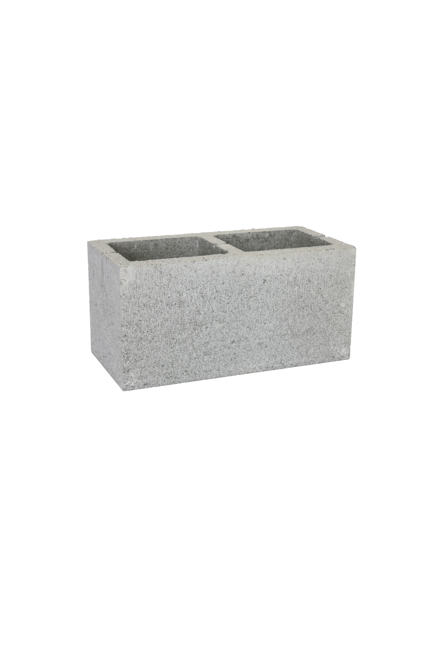 A rectangular besser block used in construction