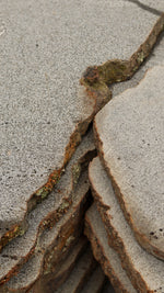 Close up of sawn stone pavers