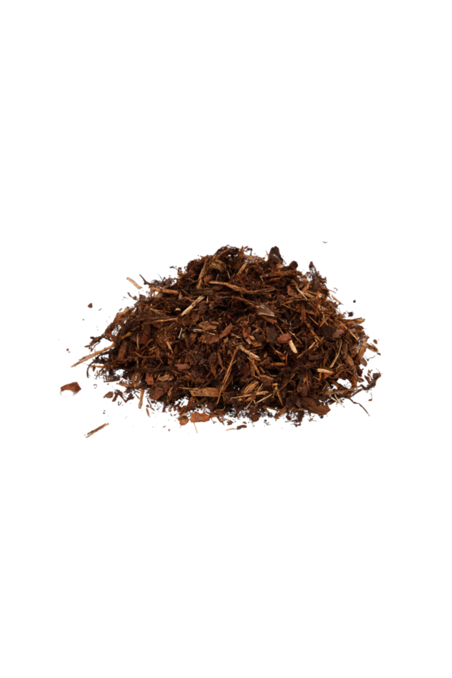 Small pile of dark brown mulch
