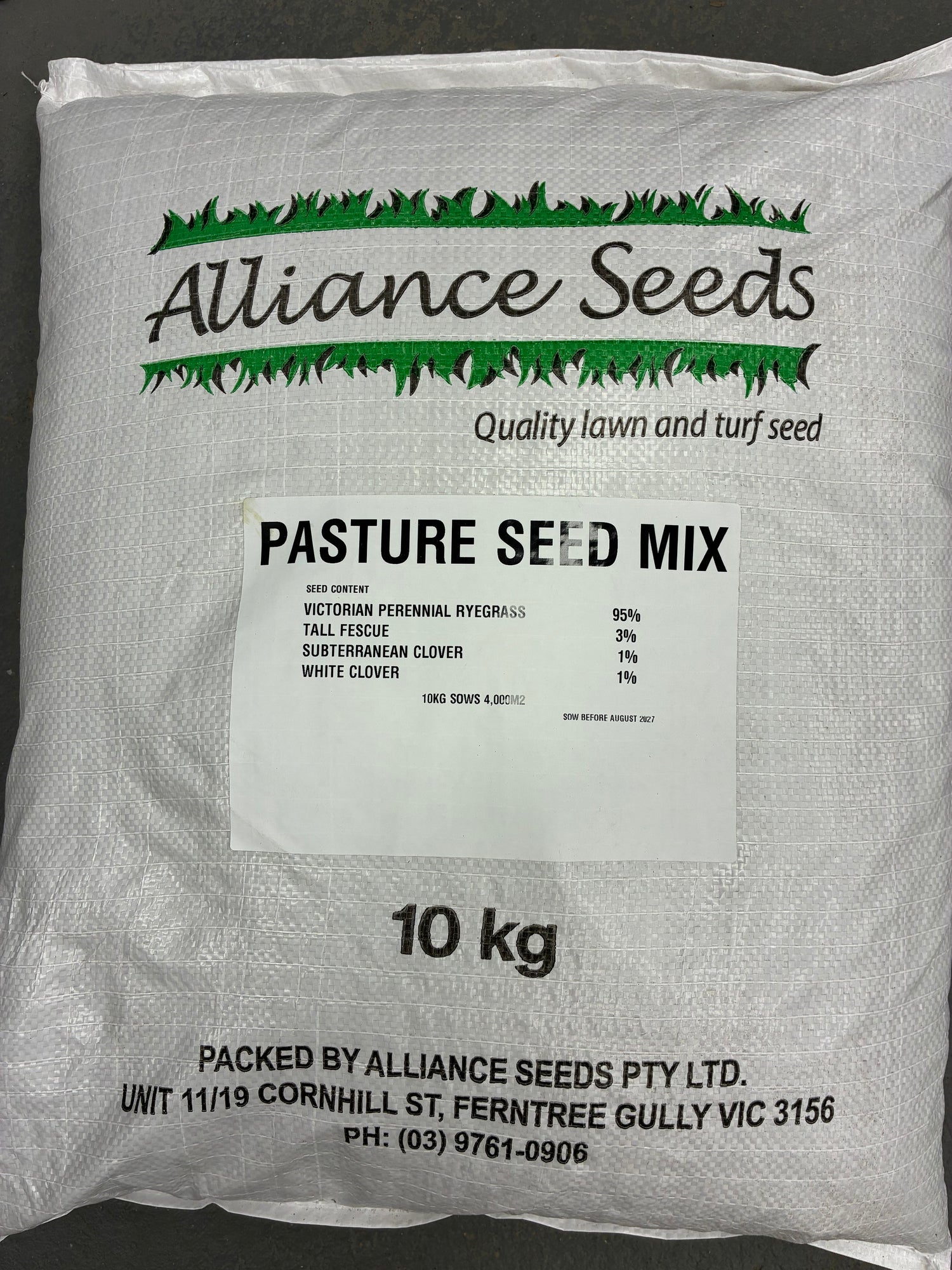 Alliance Pasture Seed Mix