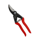 Gardening secateurs with red handles 