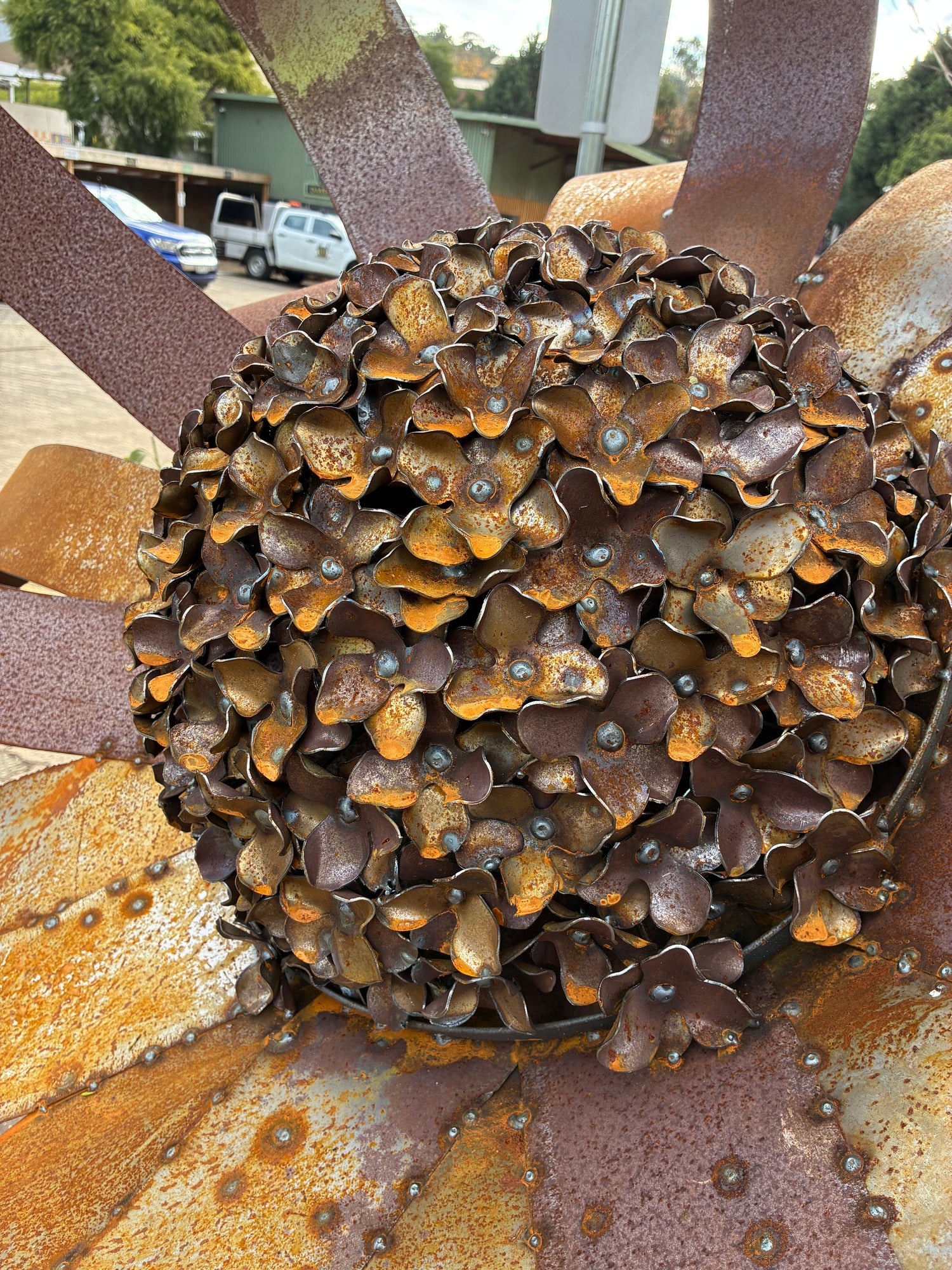 Rustic Flower Sculpture