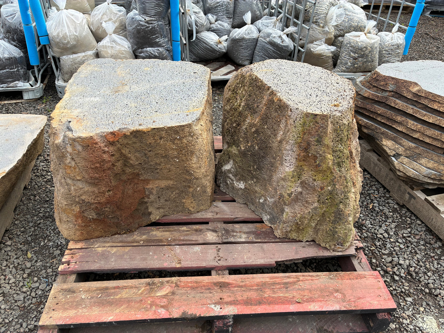 Sawn Basalt Boulder Seat (Bluestone)