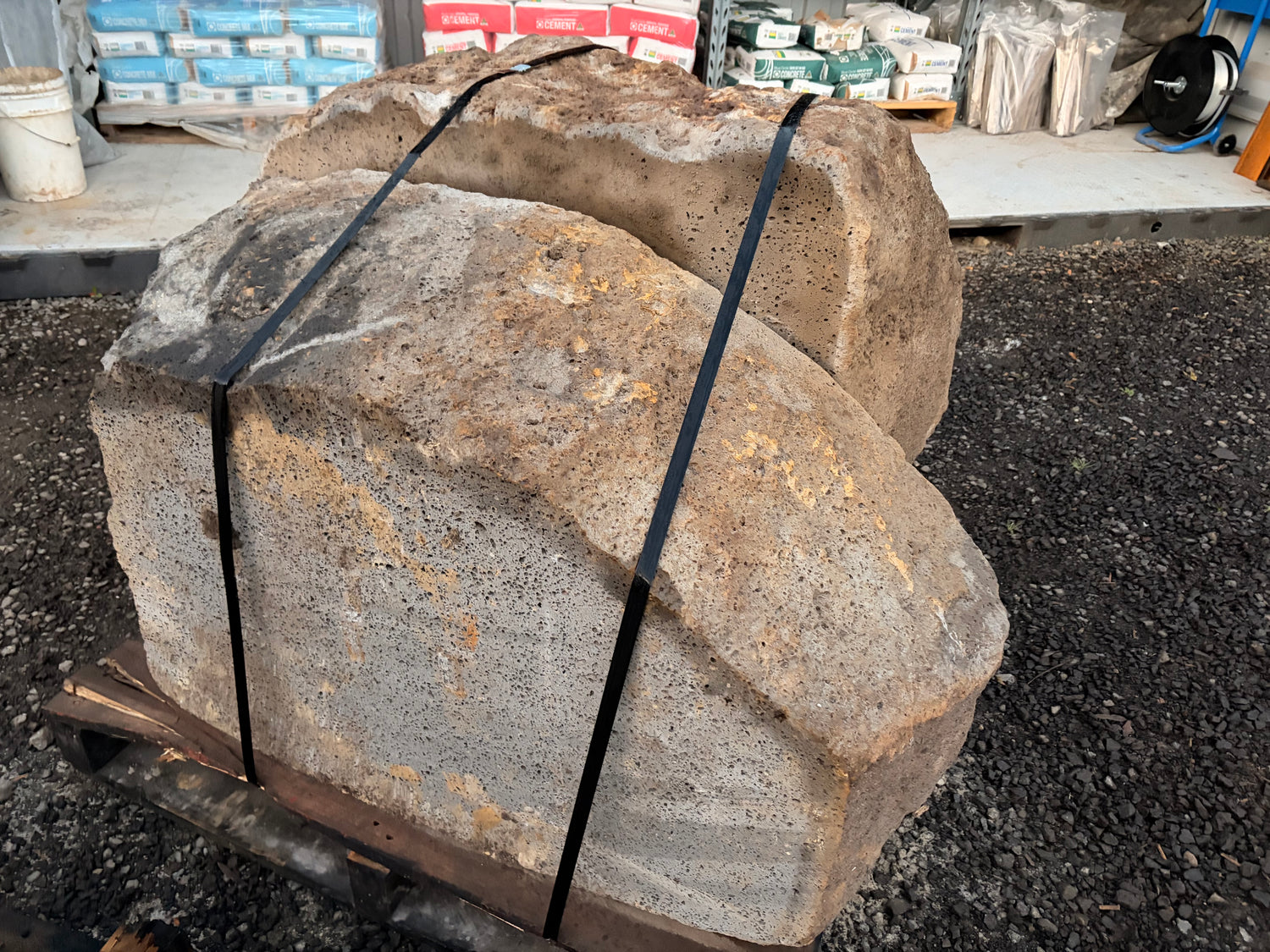 Sawn Basalt Boulder Seat (Bluestone)