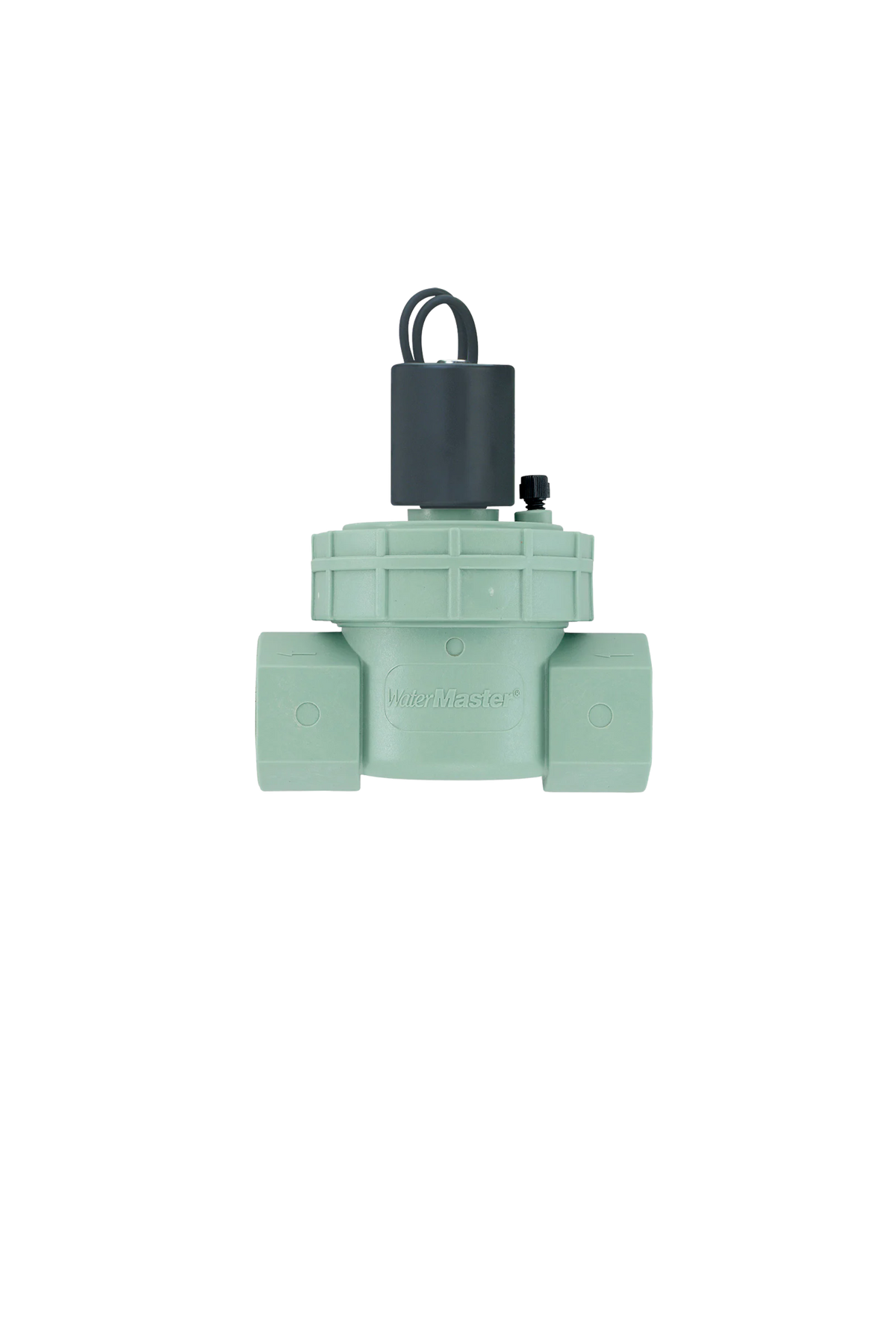 Green valve with a black cap