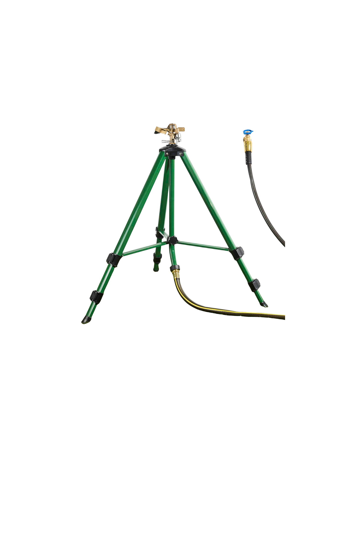 Green tripod with water spray nozzle 