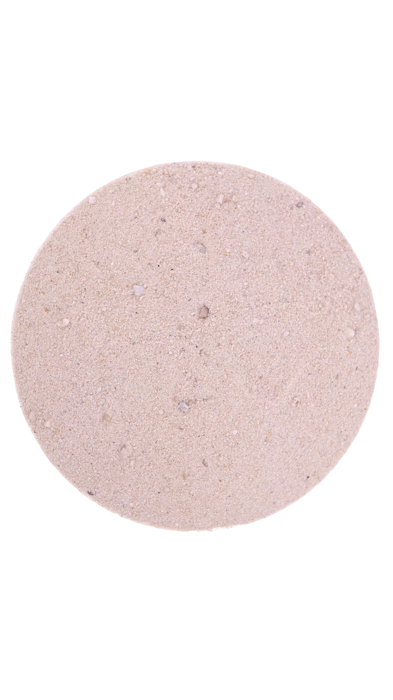 A dish of very fine sand