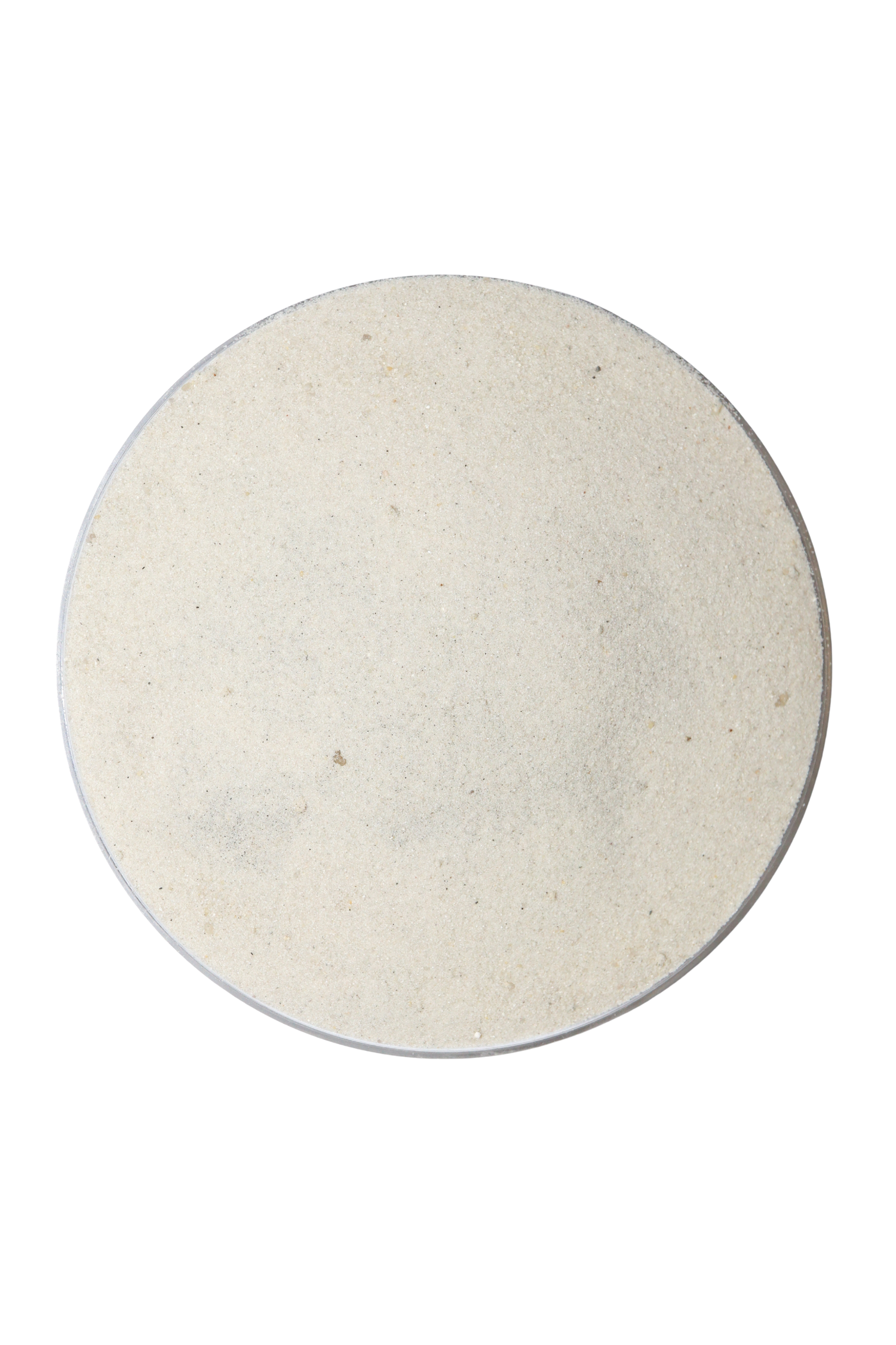 Round pile of ultra fine triple washed sand.