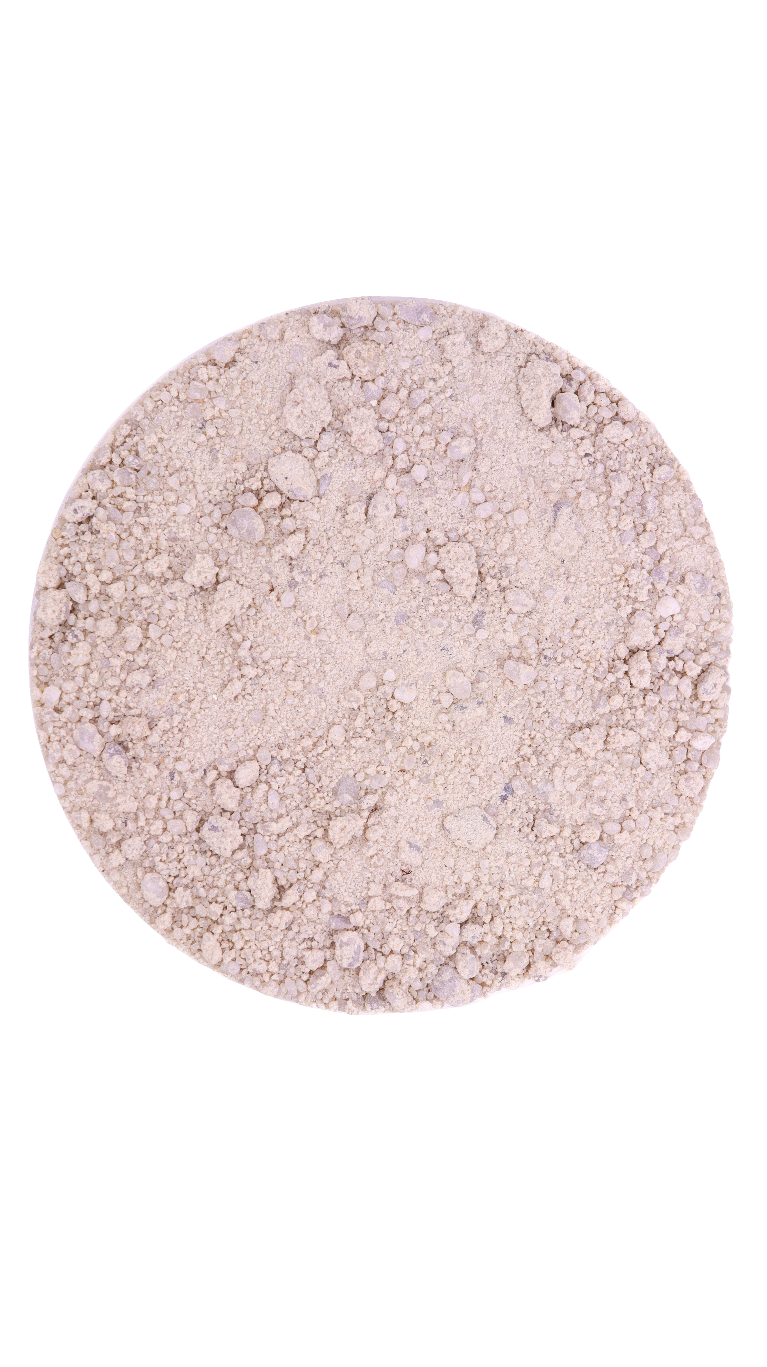 A dish of light coloured sand