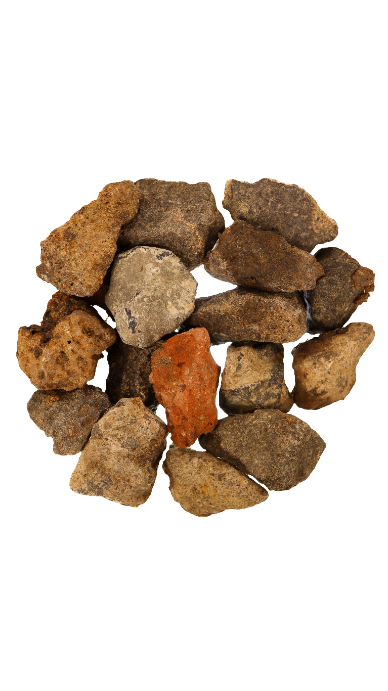 A dish of stones