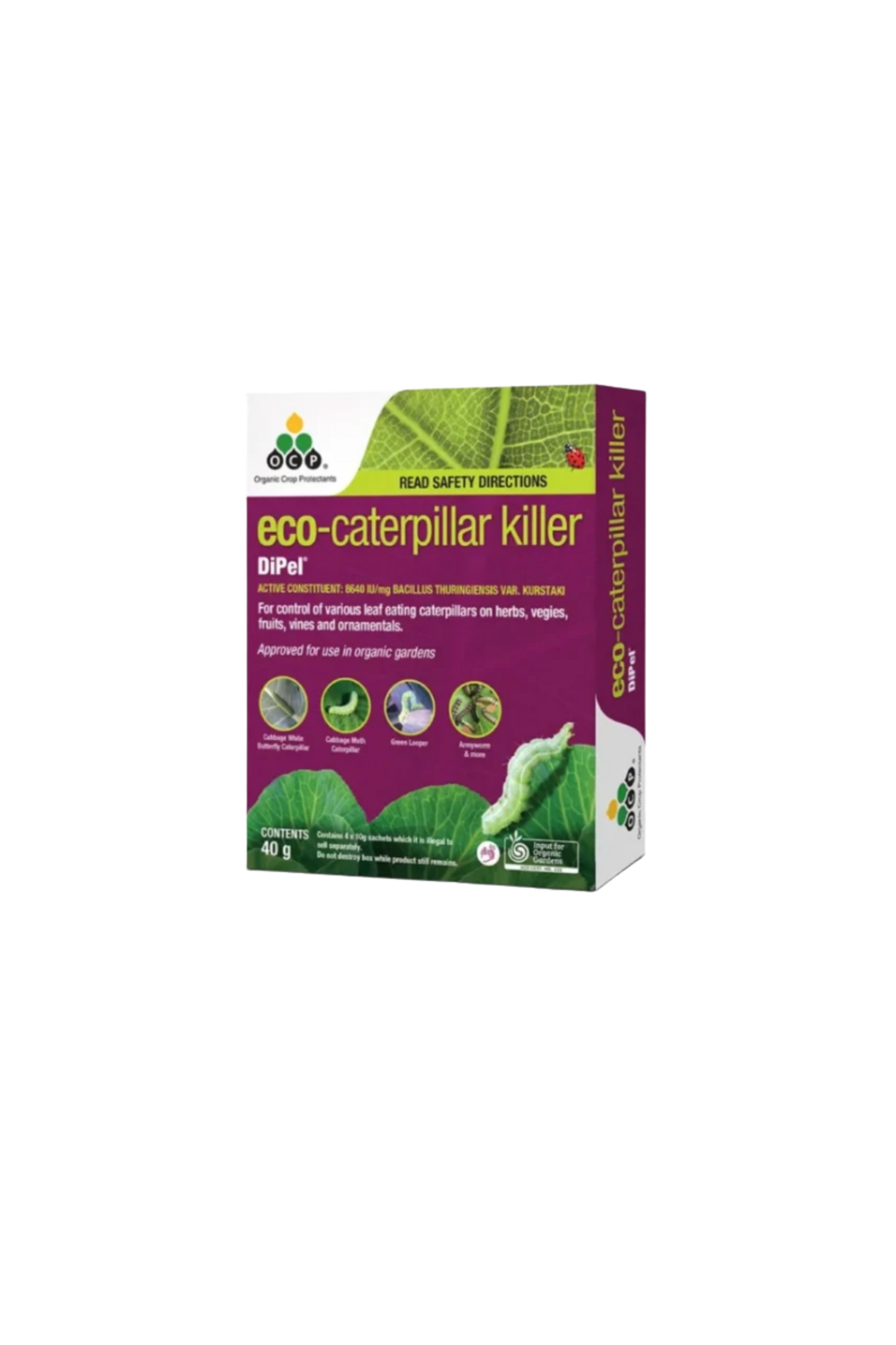 Box of organic eco-caterpillar killer  