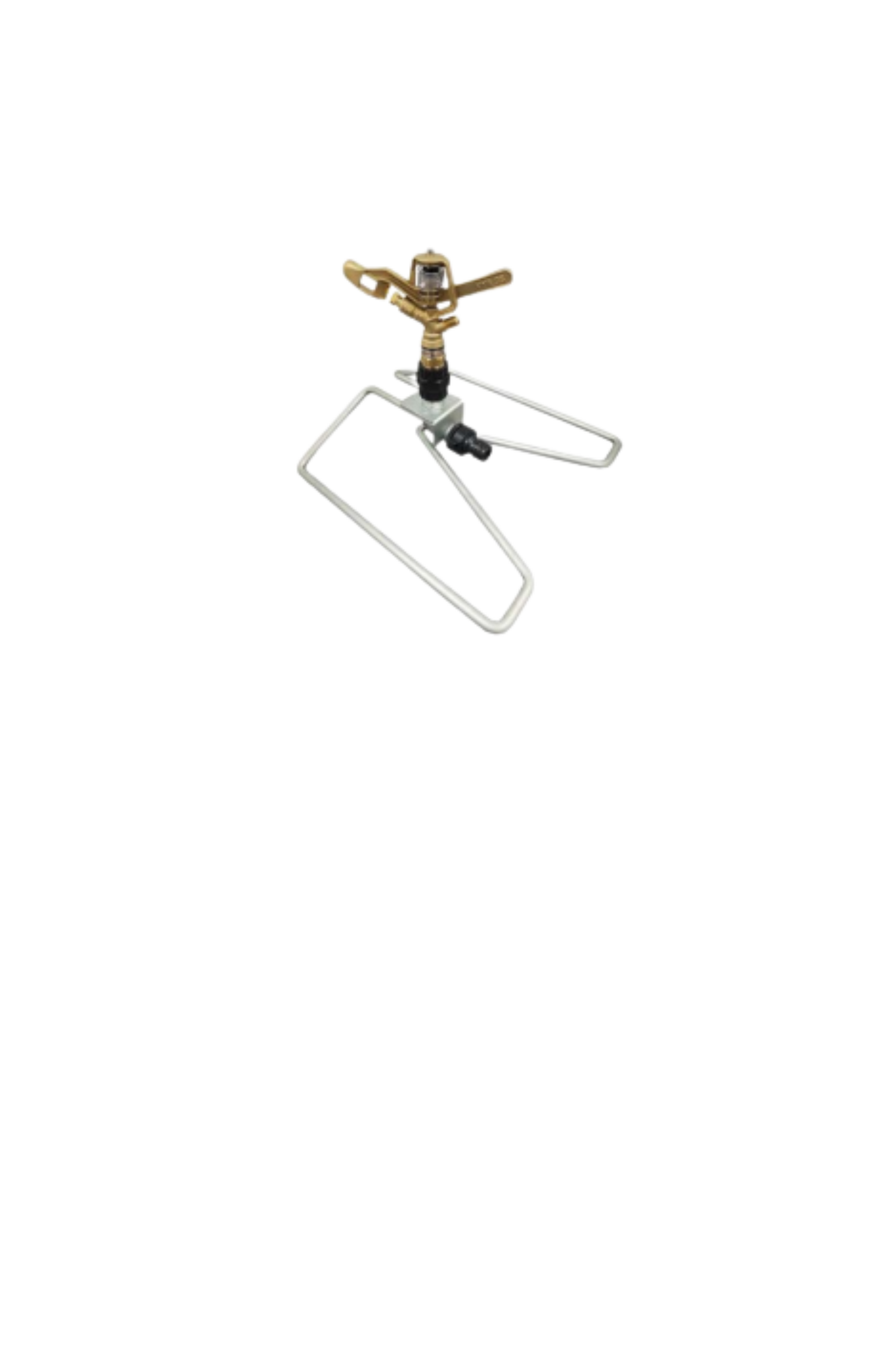20mm Brass Impact Full Circle Sprinkler on a Metal Sprinkler Base